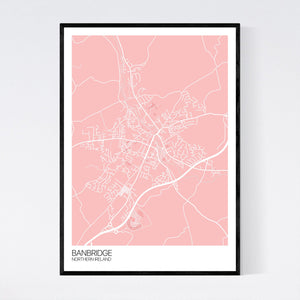 Banbridge Town Map Print