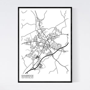 Banbridge Town Map Print