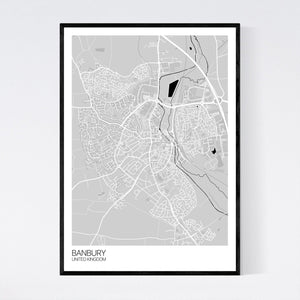 Banbury City Map Print