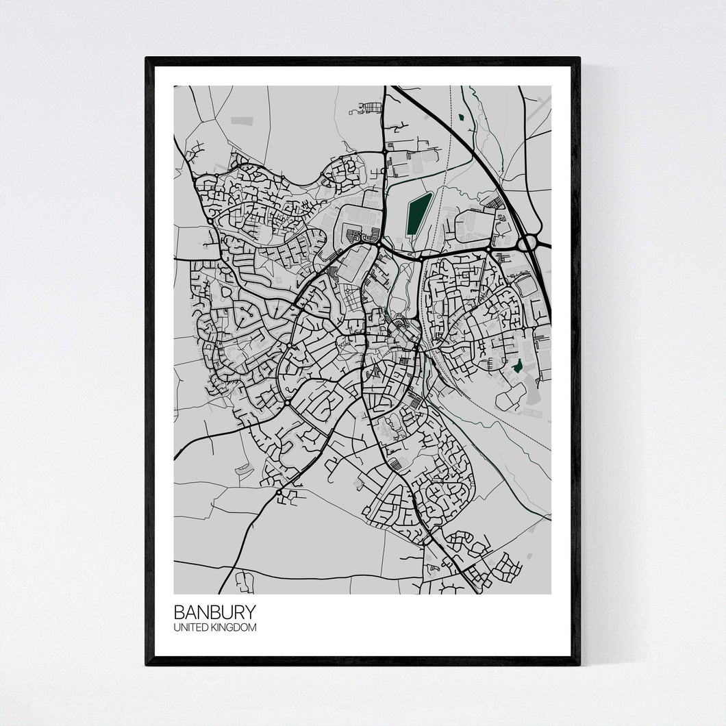 Banbury City Map Print