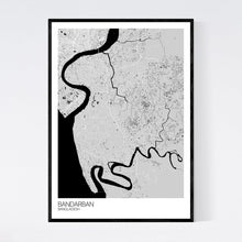 Load image into Gallery viewer, Bandarban City Map Print