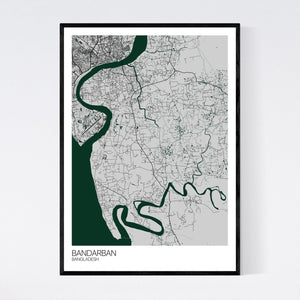 Map of Bandarban, Bangladesh