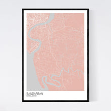 Load image into Gallery viewer, Bandarban City Map Print