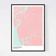 Load image into Gallery viewer, Bandarban City Map Print