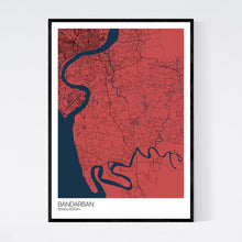Load image into Gallery viewer, Bandarban City Map Print
