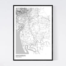 Load image into Gallery viewer, Bandarban City Map Print