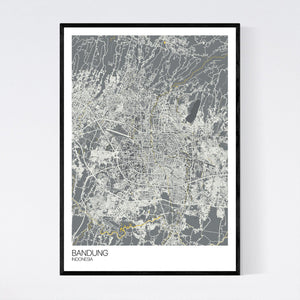 Bandung City Map Print