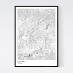 Bandung City Map Print