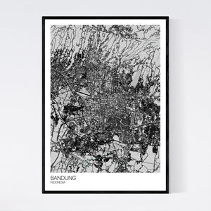Bandung City Map Print
