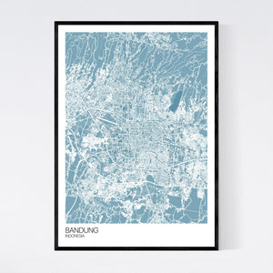 Bandung City Map Print