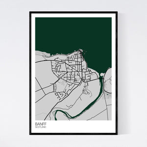 Banff Town Map Print