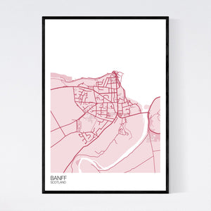 Banff Town Map Print