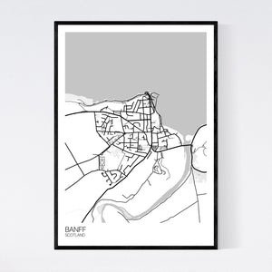 Banff Town Map Print