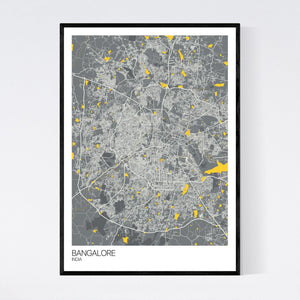 Bangalore City Map Print