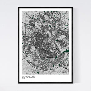 Bangalore City Map Print