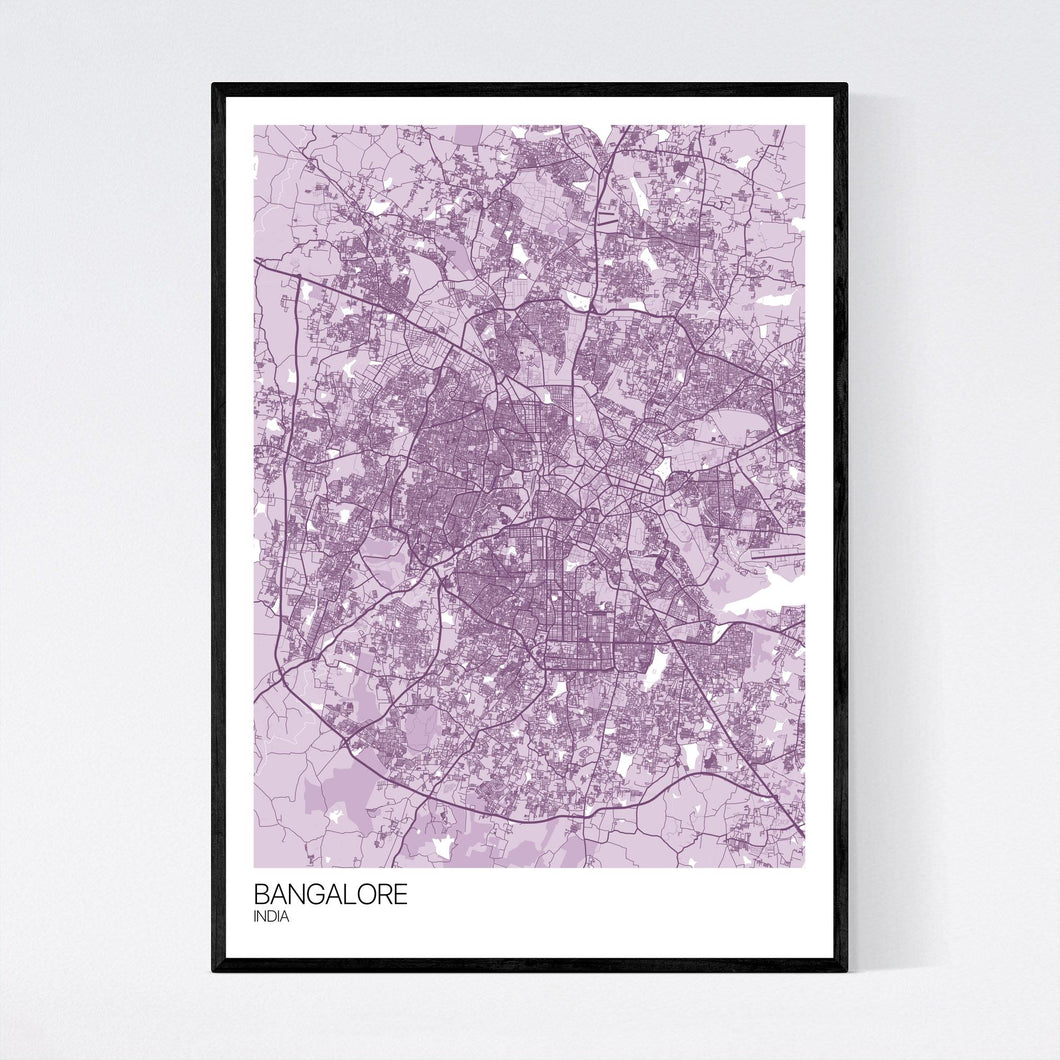 Bangalore City Map Print