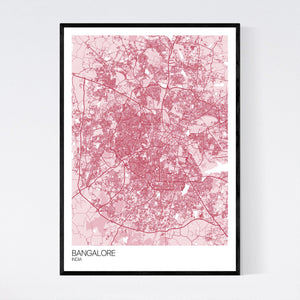 Bangalore City Map Print