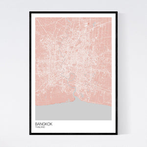 Bangkok City Map Print
