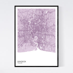 Bangkok City Map Print