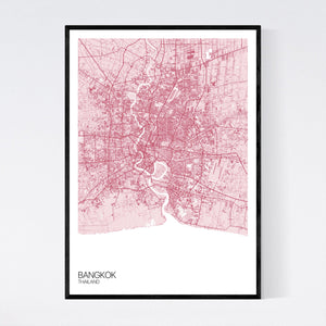 Bangkok City Map Print