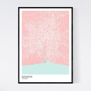 Bangkok City Map Print