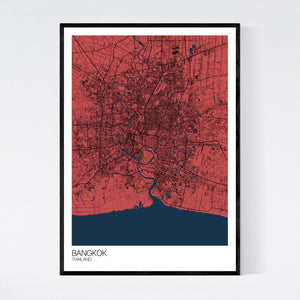 Bangkok City Map Print
