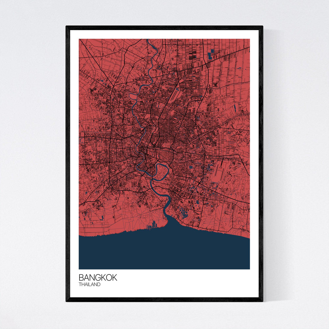 Bangkok City Map Print