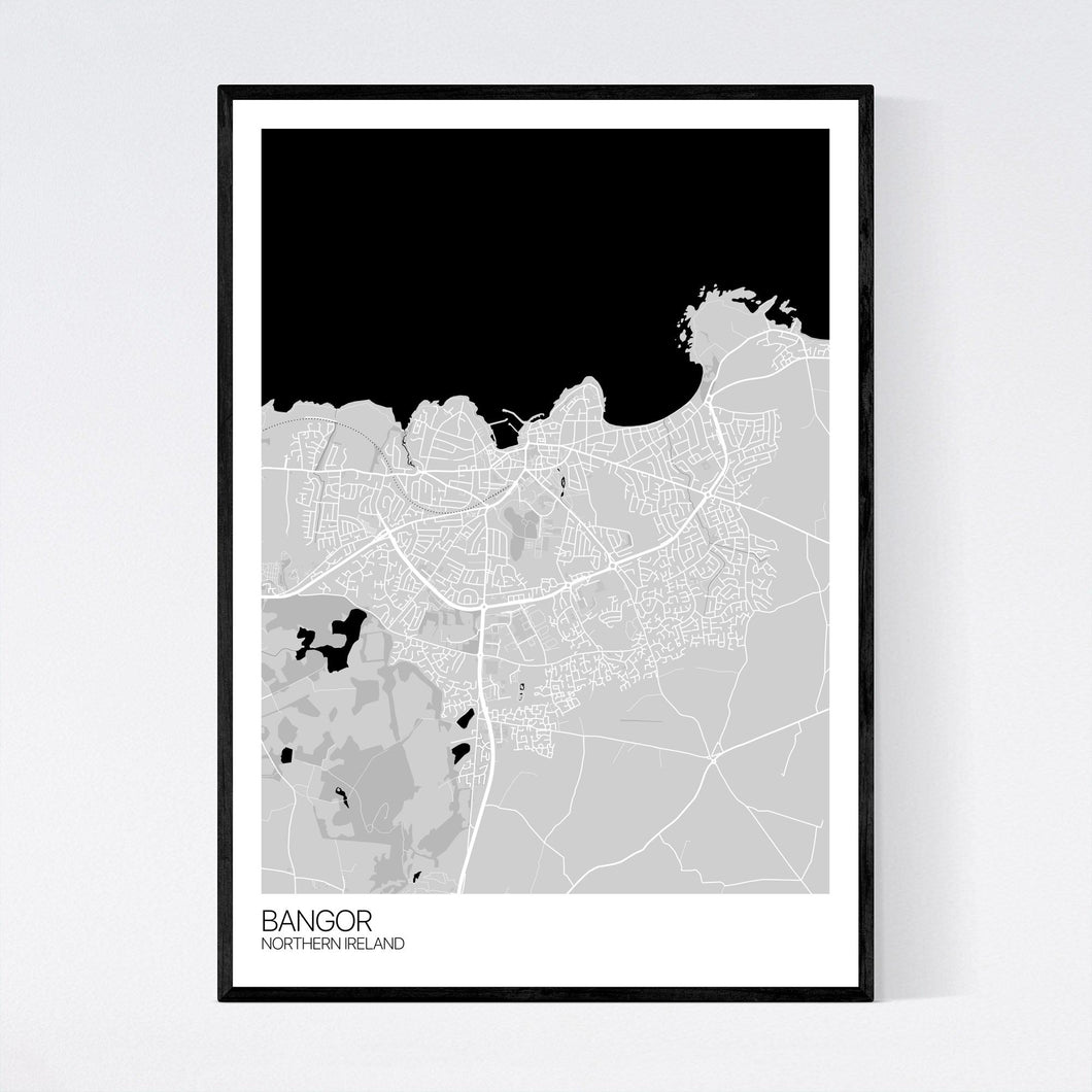 Bangor City Map Print