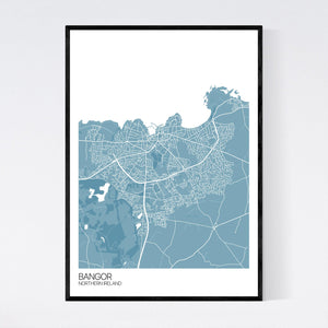 Bangor City Map Print