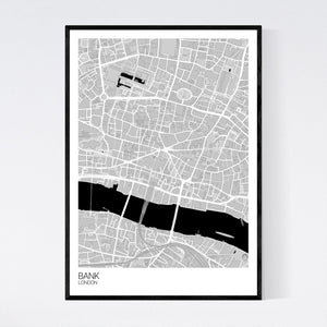 Bank Neighbourhood Map Print