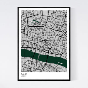 Bank Neighbourhood Map Print