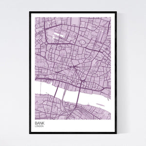 Bank Neighbourhood Map Print