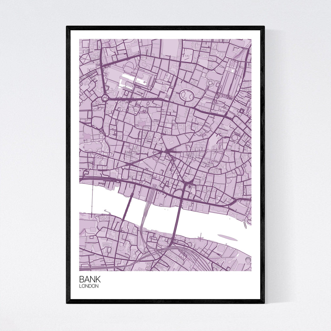 Bank Neighbourhood Map Print