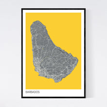 Load image into Gallery viewer, Barbados Island Map Print