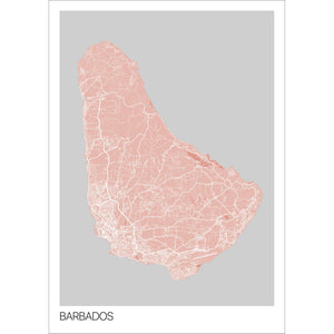 Map of Barbados, 