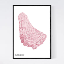 Load image into Gallery viewer, Barbados Island Map Print