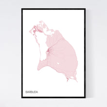 Load image into Gallery viewer, Barbuda Island Map Print