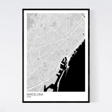 Load image into Gallery viewer, Barcelona City Map Print