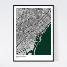 Load image into Gallery viewer, Barcelona City Map Print