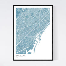Load image into Gallery viewer, Barcelona City Map Print