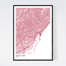 Load image into Gallery viewer, Barcelona City Map Print