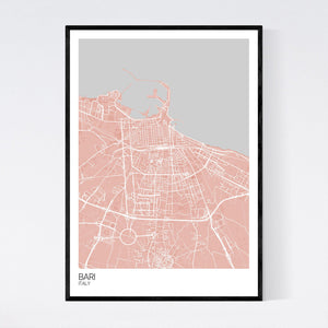 Bari City Map Print