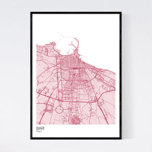 Bari City Map Print