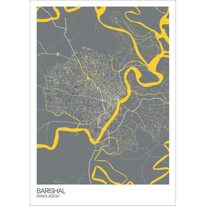 Map of Barishal, Bangladesh