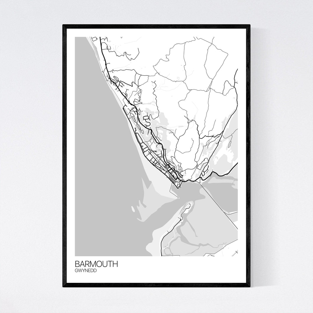 Barmouth Town Map Print