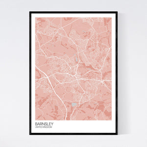 Barnsley City Map Print