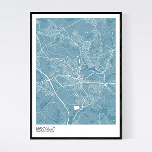 Barnsley City Map Print