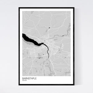 Barnstaple Town Map Print