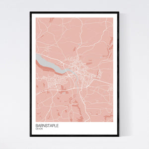 Barnstaple Town Map Print