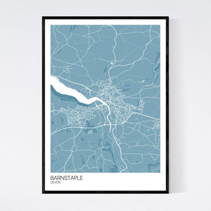 Barnstaple Town Map Print